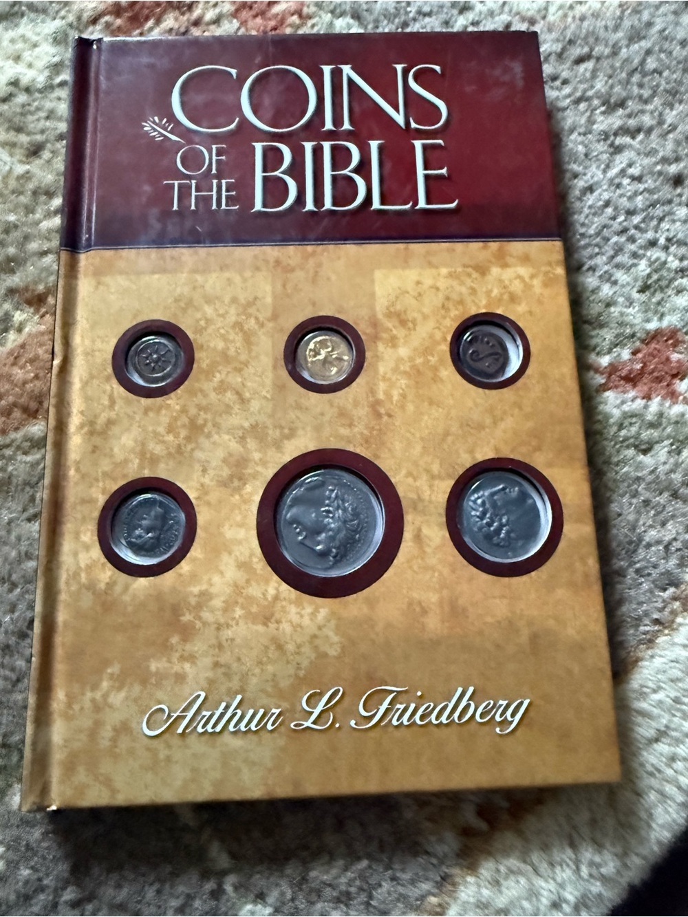 Coins of the Bible Hardcover Book in Brown and Burgundy
